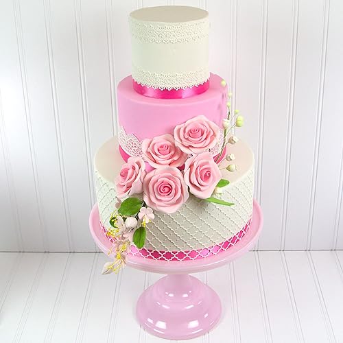 Miniatura 2 de Global Sugar Art Arbusto rosa rosa azúcar pastel flores grandes, alambre grande, 8 unidades por Chef Alan Tetreault