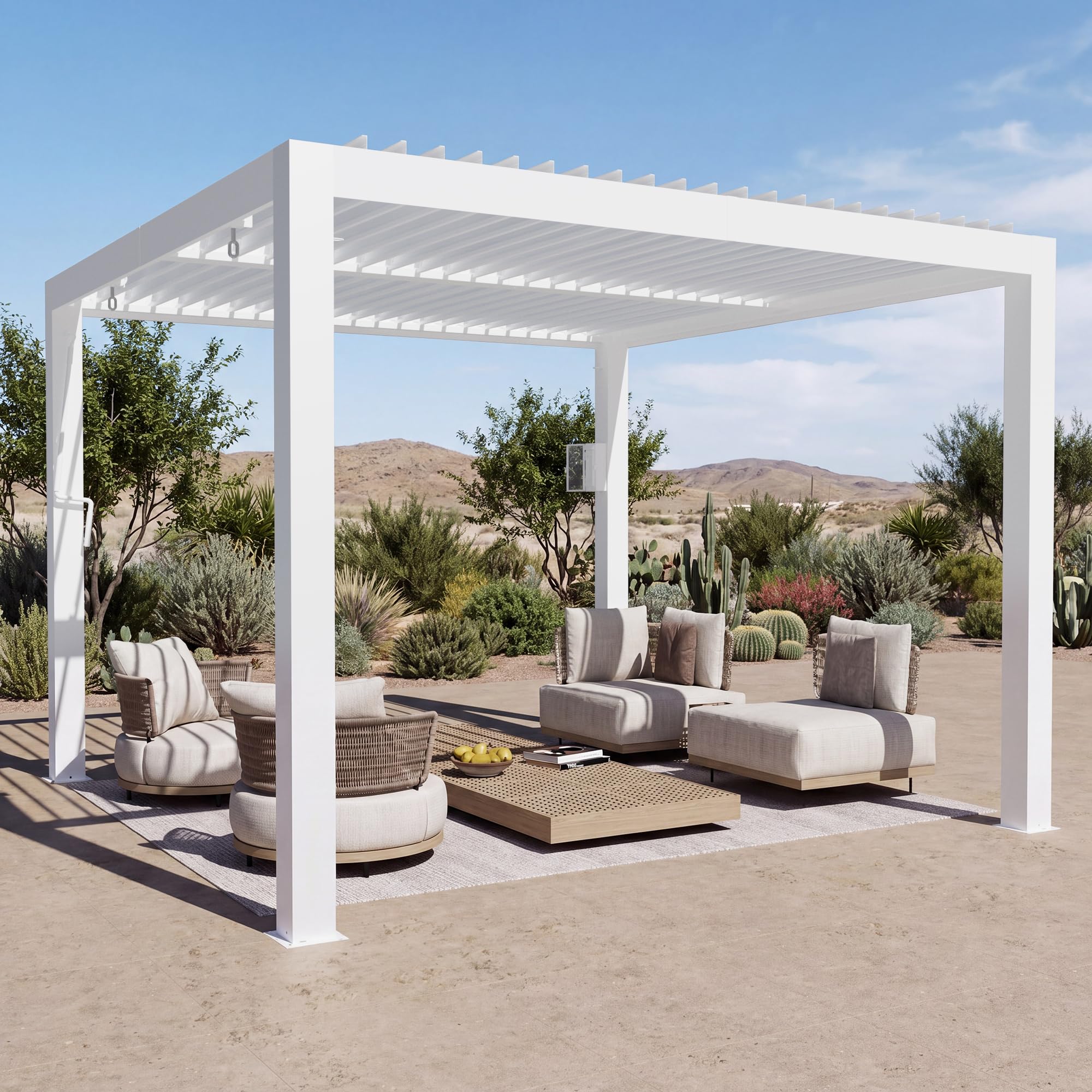 Modern Shade Aurora Louvered Pergola 10x10