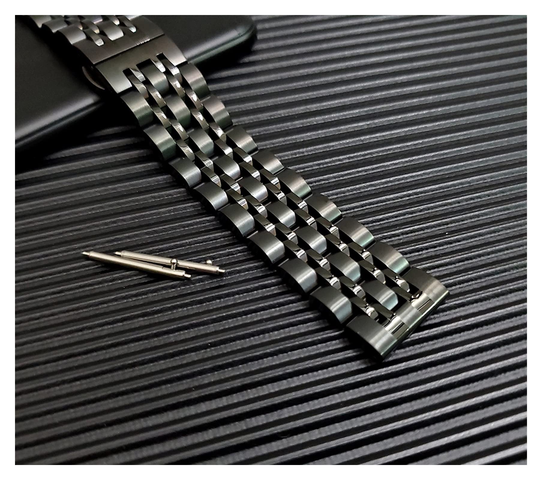 Pasek obserwacyjny odpowiedni do inteligentnej metalowej bransoletki opaski na rękę, wymiany stali nierdzewnej 20 mm, 22 mm