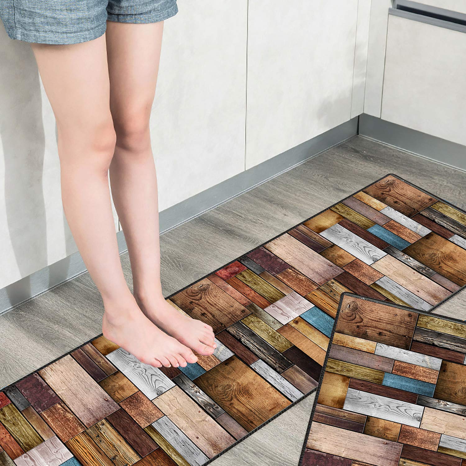 Teppiche Flur 90x180cm, Teppichläufer Meterware, Einfach zu Säubern, Weiche Oberfläche Teppich Flur rutschfest für Wohnzimmer Flur Küche - R-5