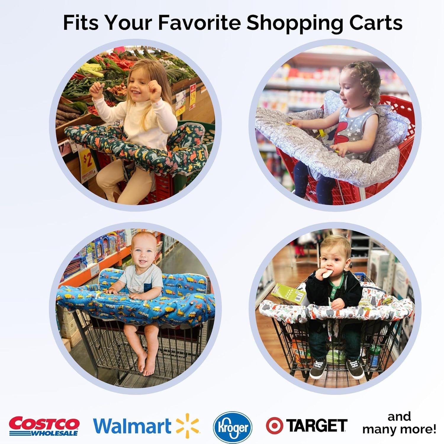 Suessie Shopping Cart Cover and High Chair Cover, Dinosaurs