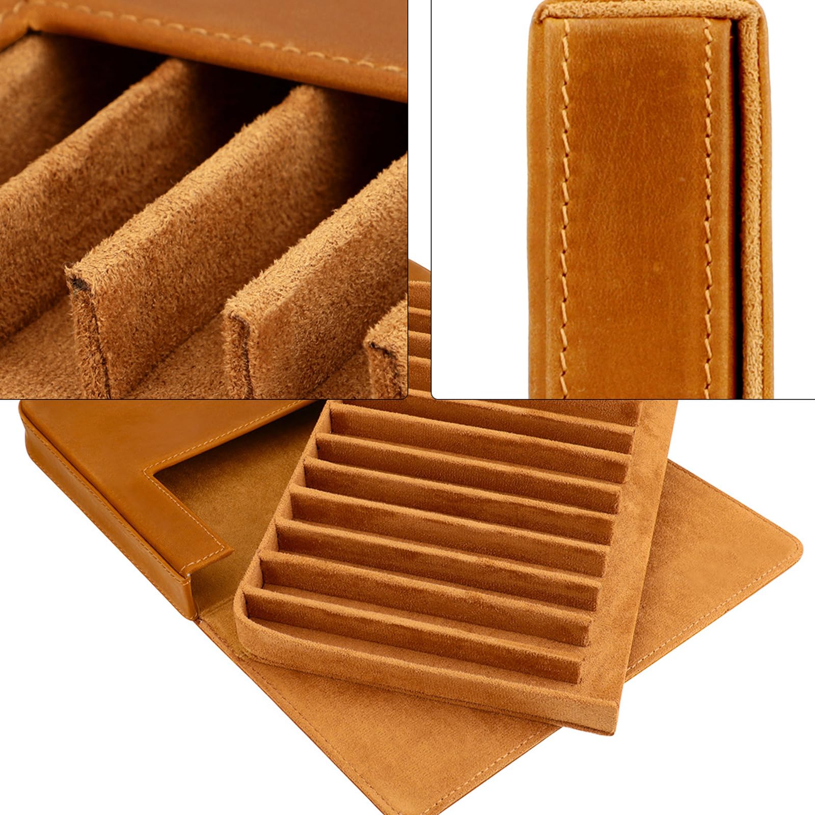 Custodia per penna stilografica, 12 scomparti, per scrittori e artisti, custodia in pelle