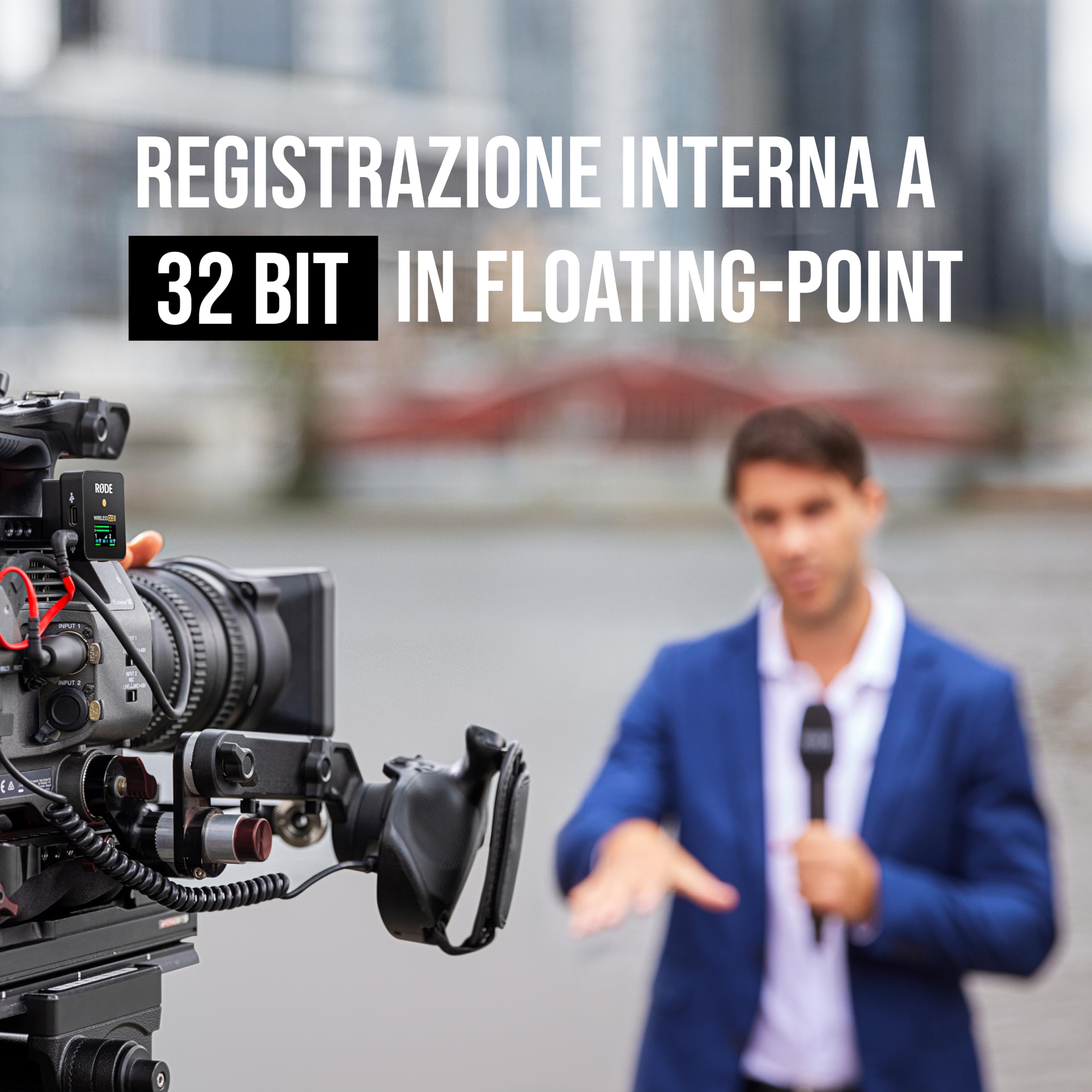 RØDE Interview PRO, microfono a condensatore palmare wireless con capsula di livello broadcast e registrazione integrata a 32-bit float per creazione di contenuti, media e interviste