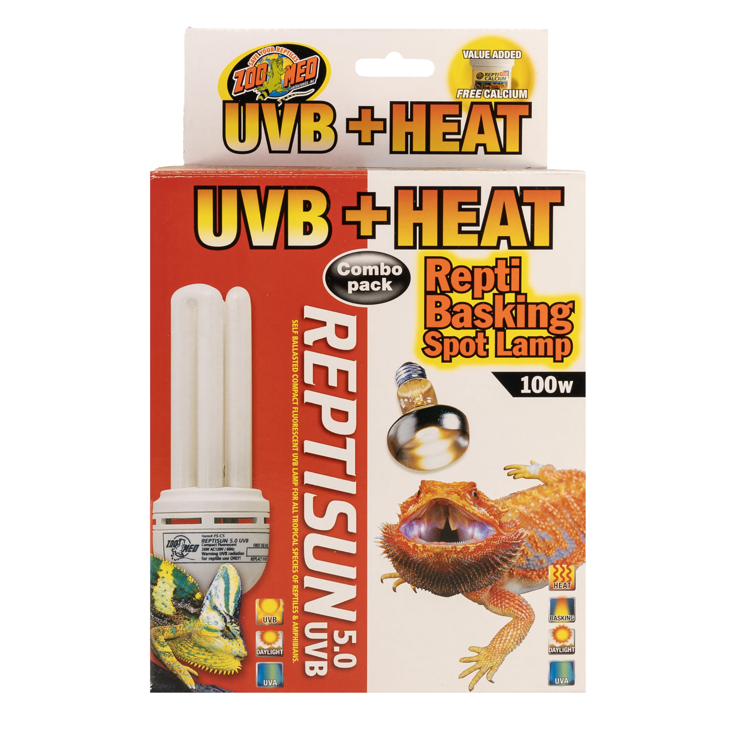 Zoo Med FSC-1E Paquete combinado de calor y UVB