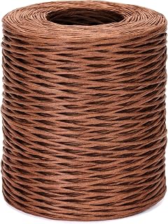 KINGLAKE Floral Wire - 656 Feet Rustic Wrapping Wire, Paper Covered, 2mm Brown, Ideal for Crafts, Flower Bouquets, Wedding & Christmas Wreaths