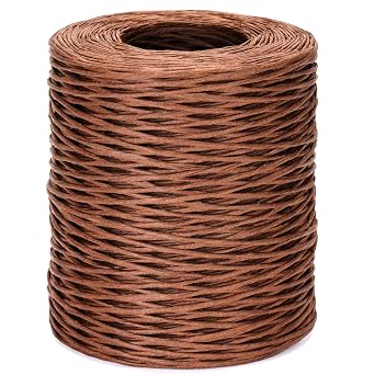 KINGLAKE Floral Wire - 656 Feet Rustic Wrapping Wire, Paper Covered, 2mm Brown, Ideal for Crafts, Flower Bouquets, Wedding & Christmas Wreaths