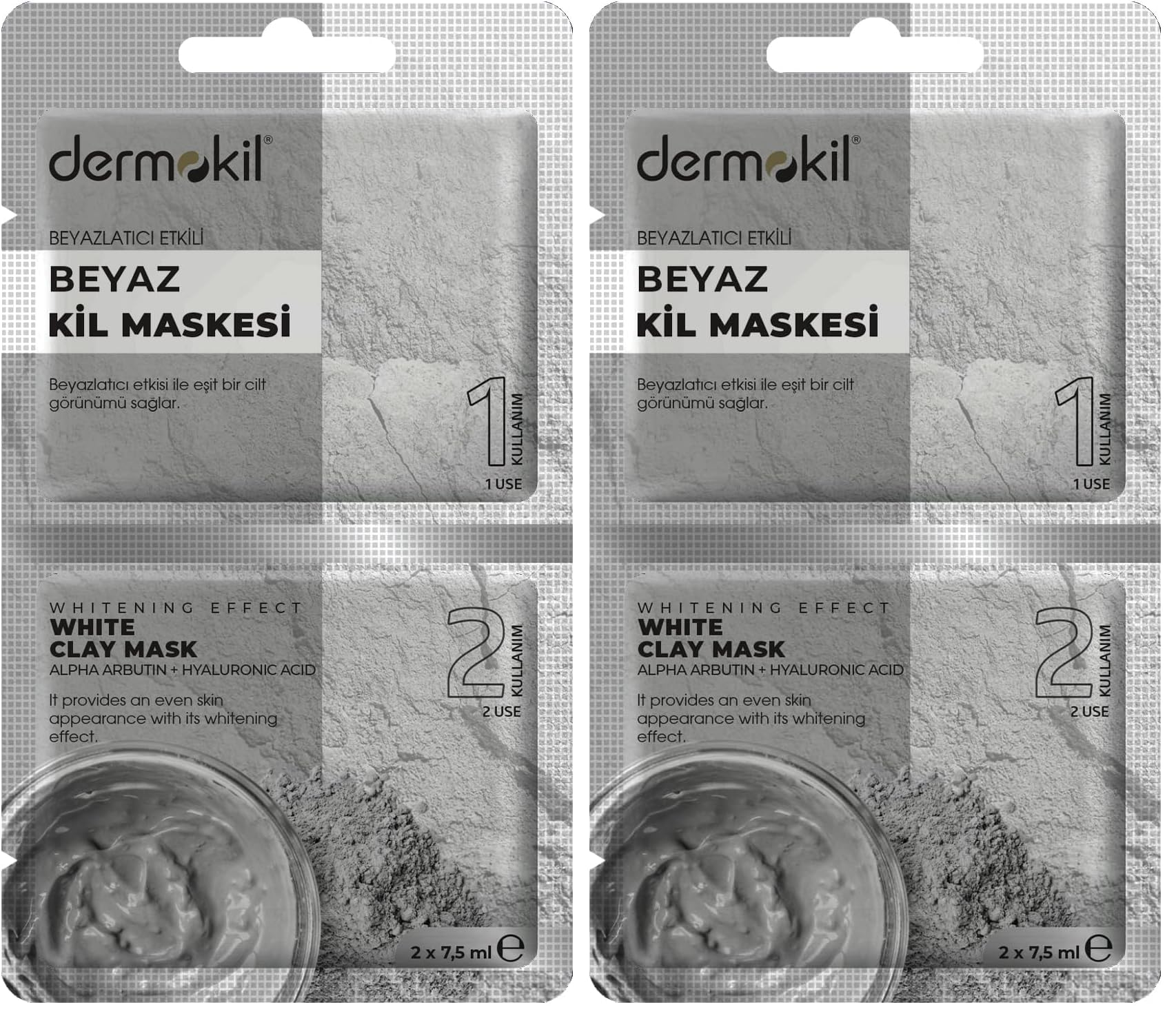 Dermokil Beyazlatıcı Etkili Kil Maskesi 2x 7.5 ml 2li paket