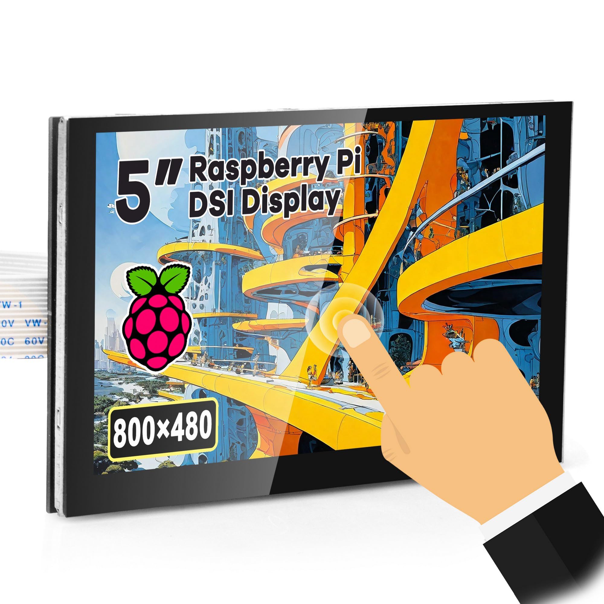 OSOYOO Touchscreen DSI da 3,5 pollici per Raspberry Pi 5 4 3 2 CM3 CM4