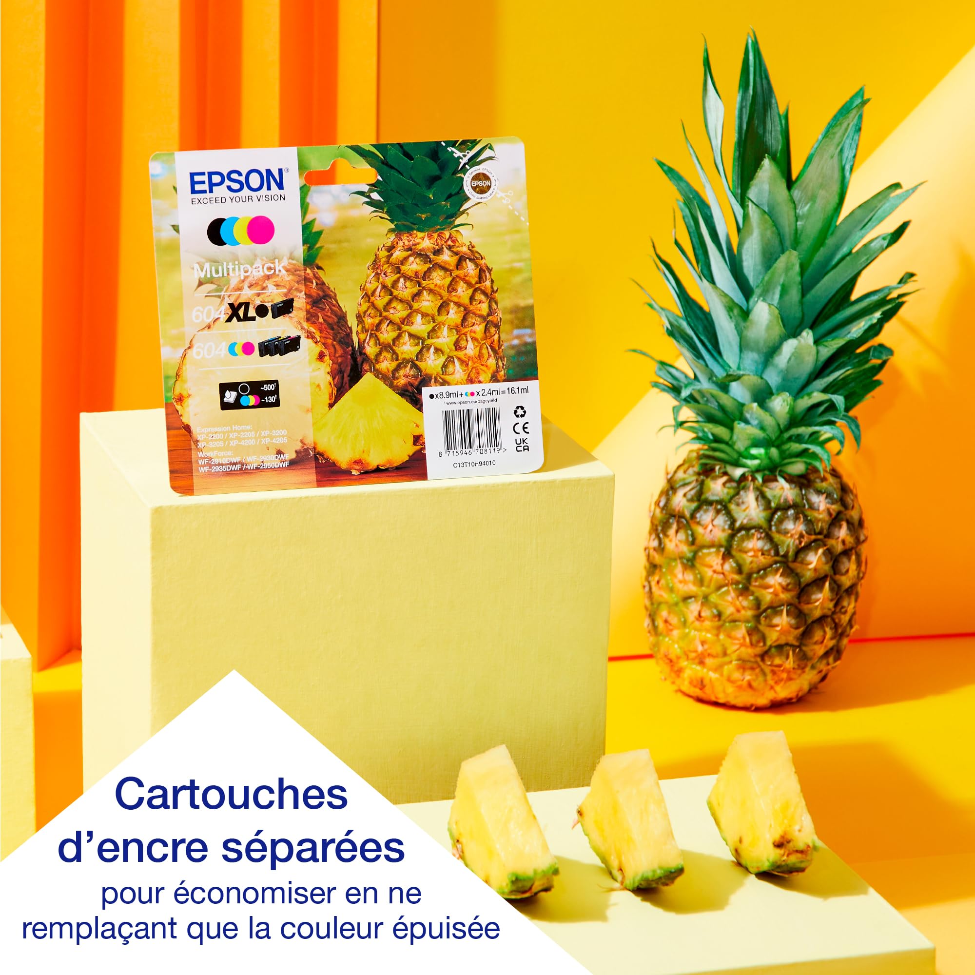 Epson Expression Home XP-2200 | Imprimante 3-en-1 - Impression, Numérisation, Copie - WiFi Direct, Ultra-compacte, Cartouches séparées, Facile à configurer, Encres abordables
