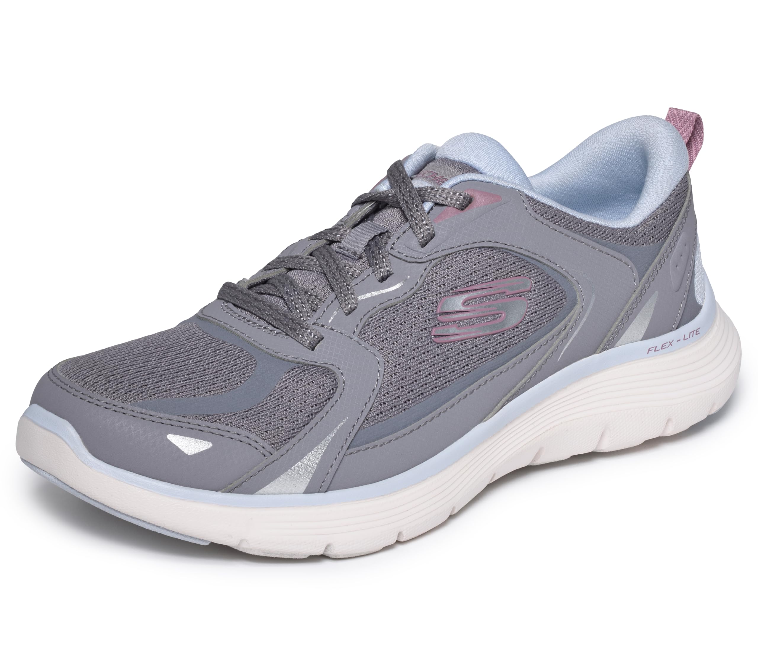 Debenhams Women's Charcoal Flex Appeal 5.0 Retro Rush Duraleather Lace Up Size 8