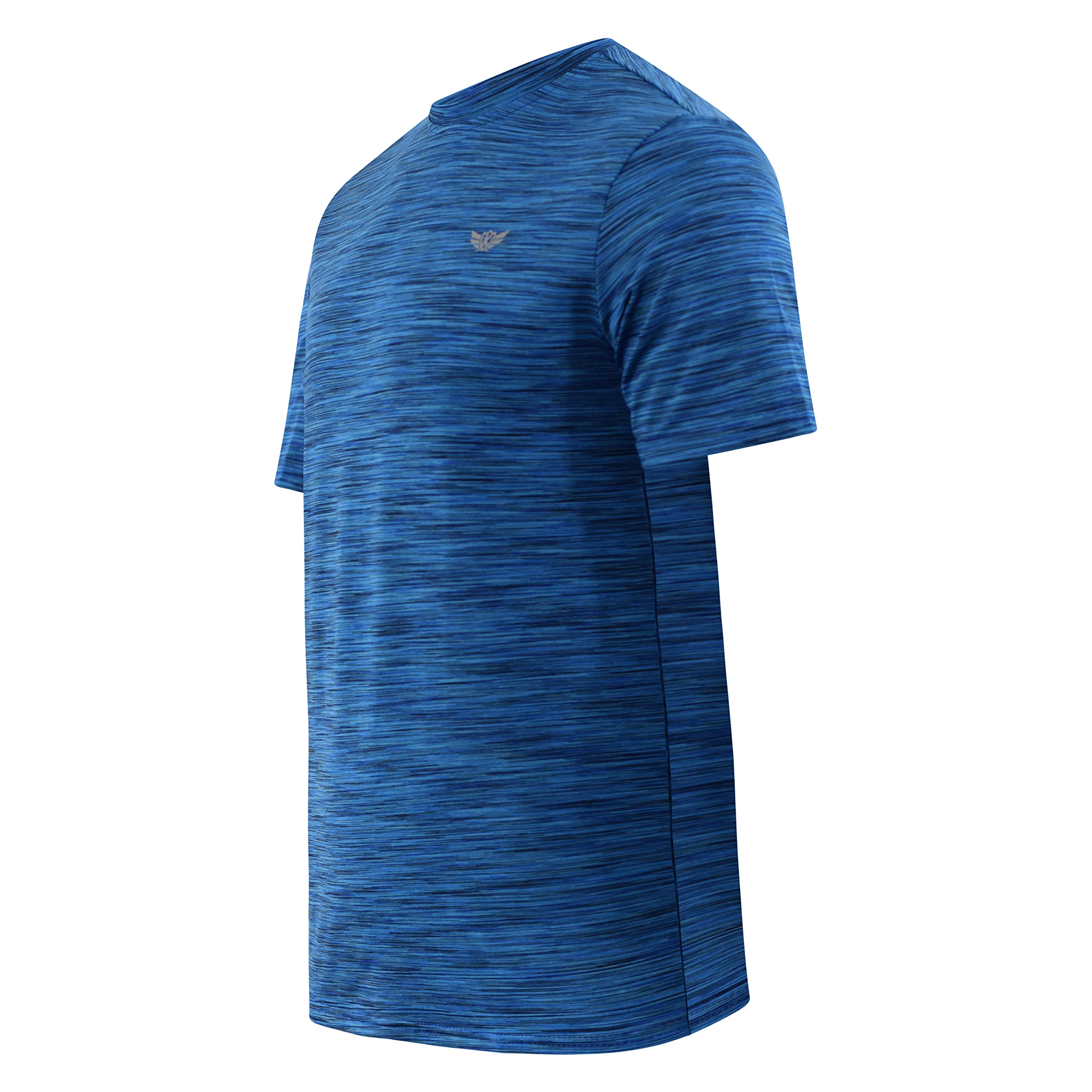Kandor Męski T-shirt na siłownię i krótki zestaw – proaktywne męskie spodenki sportowe, trwałe męskie koszulki treningowe o wysokiej intensywności, elastyczne spodenki treningowe, odprowadzające wilgoć i rozciągliwe spodenki treningowe i koszulka UK, Nieb