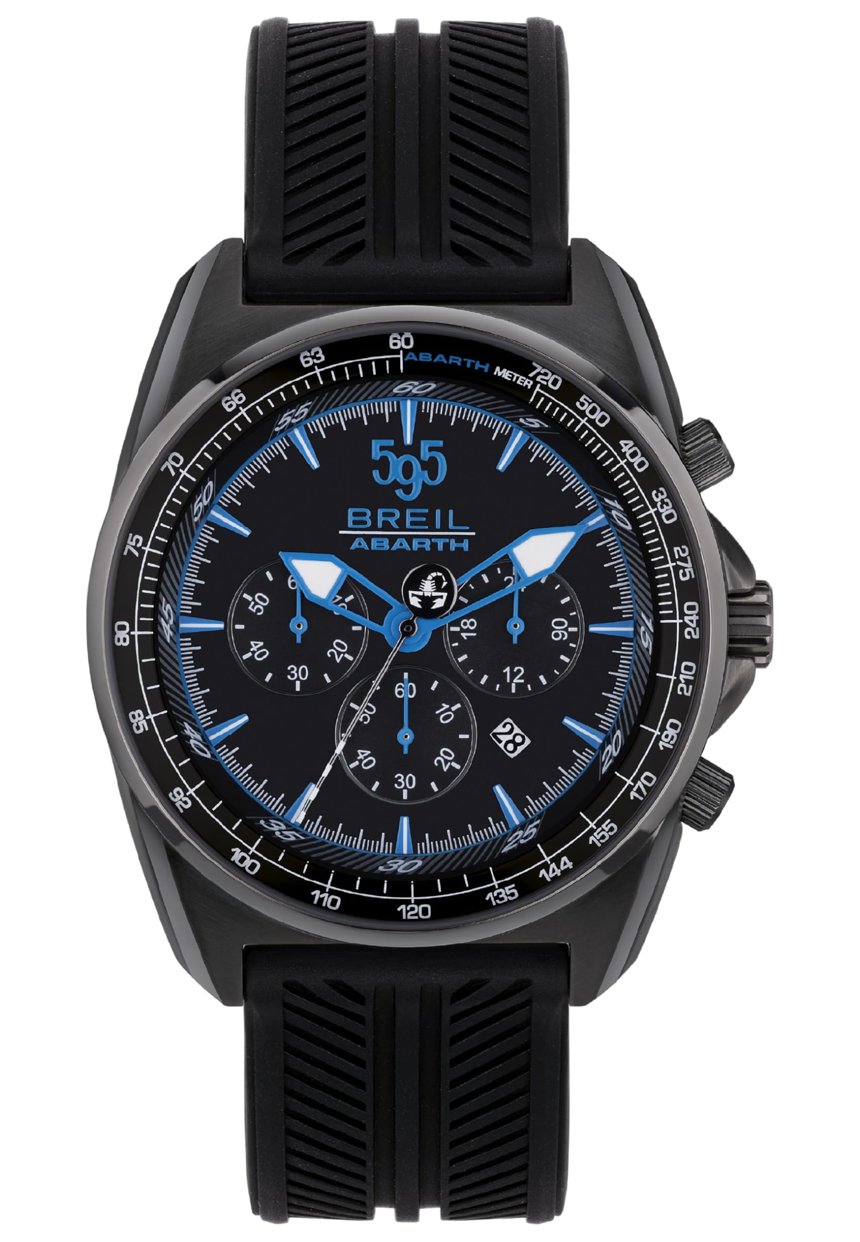 Breil Uhr Herren, Armband aus Farbiger Stahl, Gehäusedurchmesser 43 cm | Sammlung ABARTH, Uhrwerk Quartz Analog, Wasserbeständig bis 100 Meter, Schmuck als Geschenkidee Herren