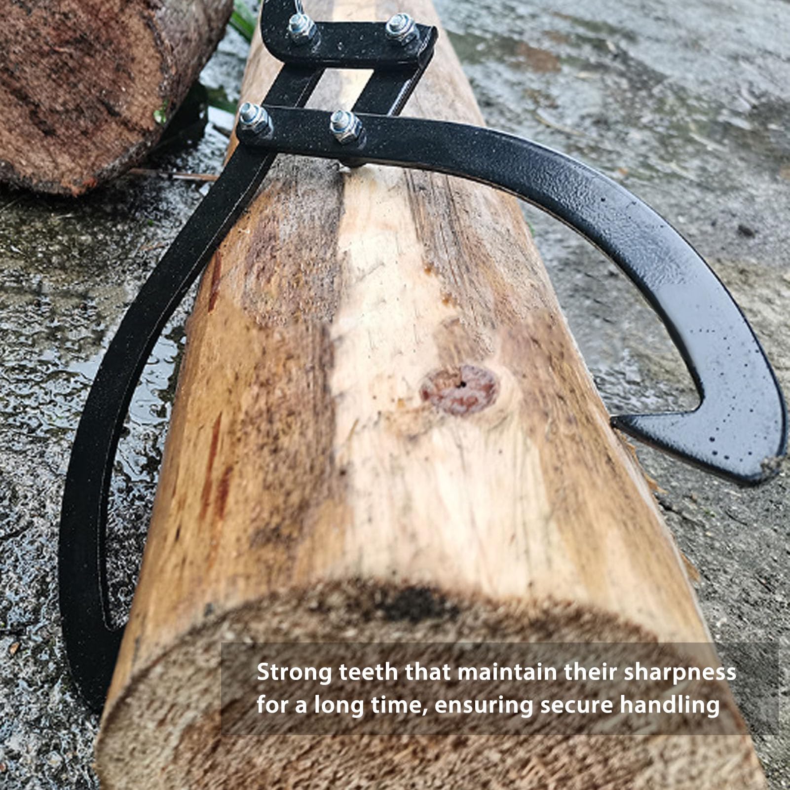 Pinza per Tronchi in Acciaio con Artigli per Sollevamento, Pinza per Tronchi da 10 Pollici per Carichi Pesanti, Denti in Acciaio, Design Piegato Unico, Utilizzo Versatile per