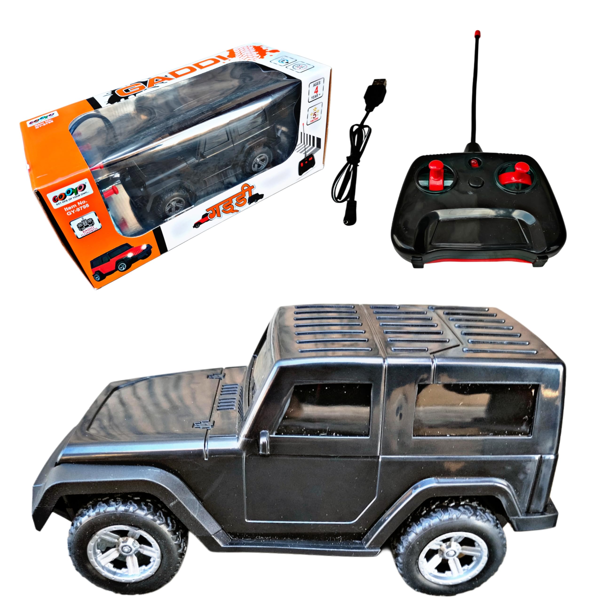 RUHANI Remote Control Thar with Led Lights and Song/USB Rechargable Vehicle Toy Car for Kids (Black Colour) (B0DHZYYXYW) Amazon Price History, Amazon Price Tracker