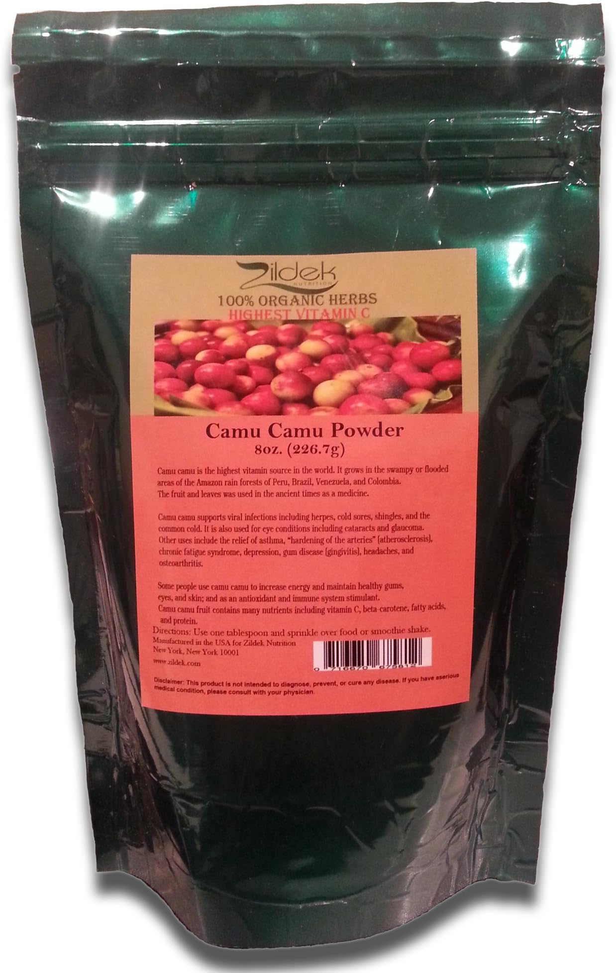 Zildek Nutrition Camu Camu Powder 8 oz - Pouch