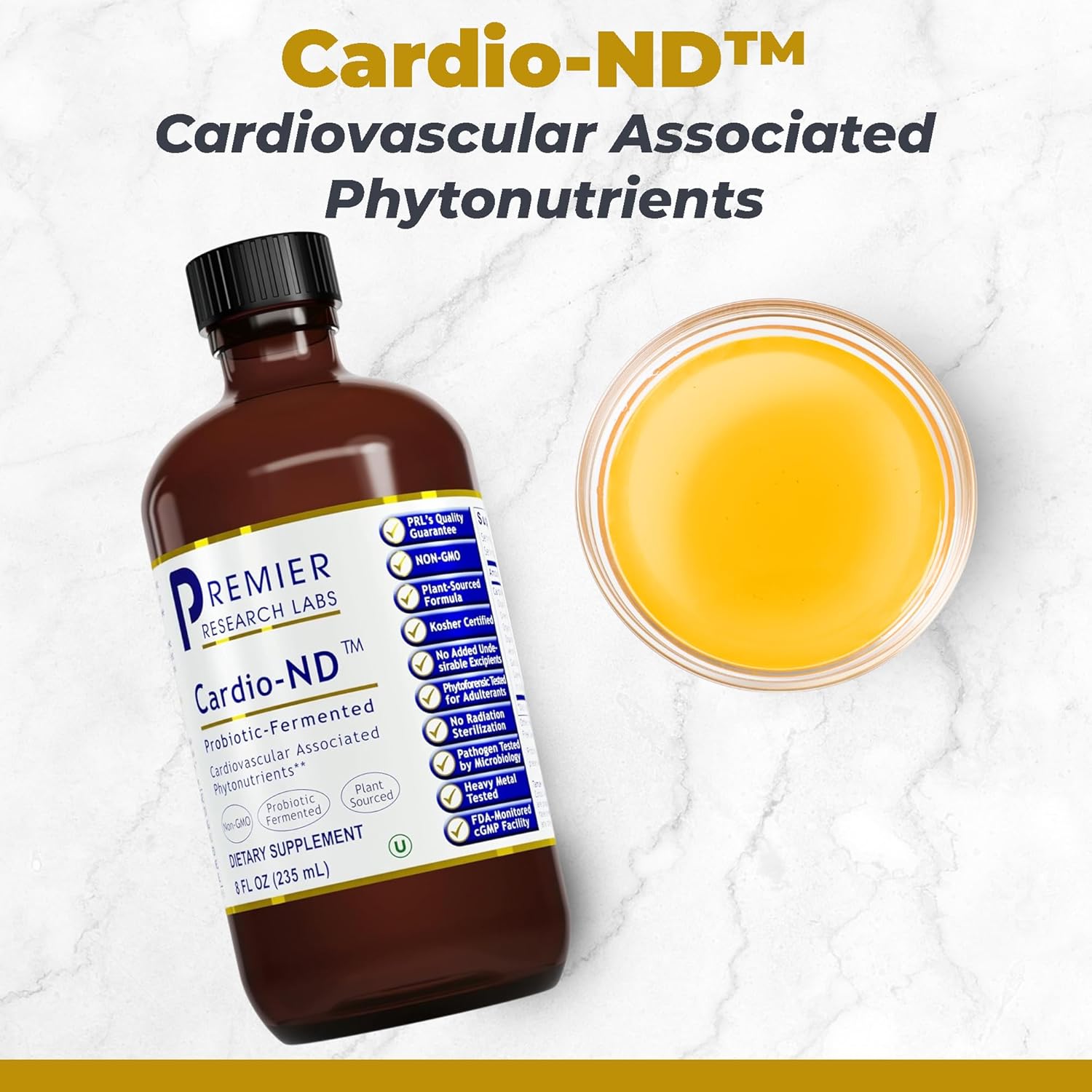 Premier Research Labs Fermented Cardio-ND - Cardio Heart Health, Cardio Support Liquid Fermented in Probiotics for Women, Men, Adults, Supports Heart Health with Hawthorne Berry - 8 fl oz Bottle