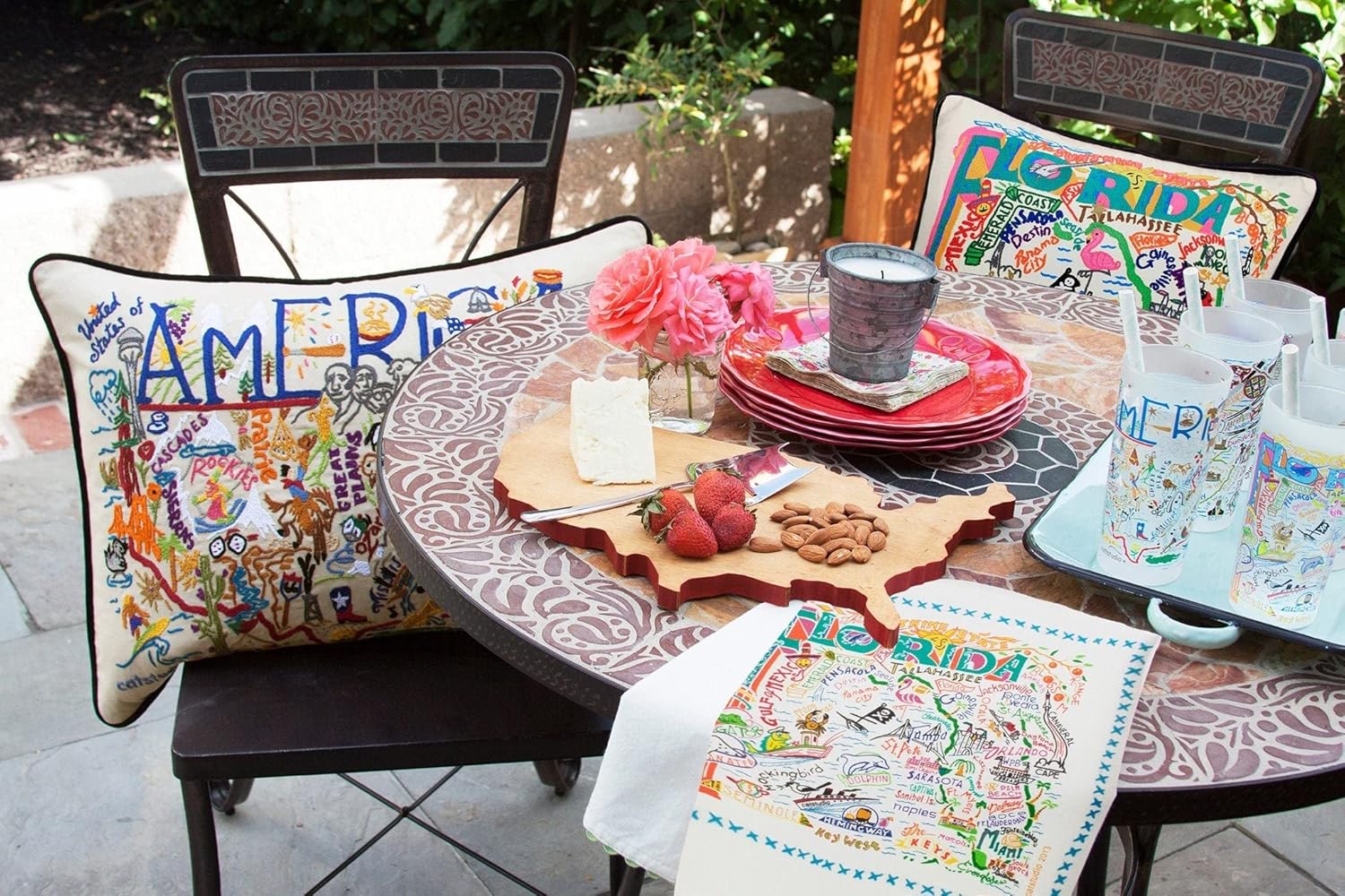 Catstudio Florida Embroidered Decorative Throw Pillow