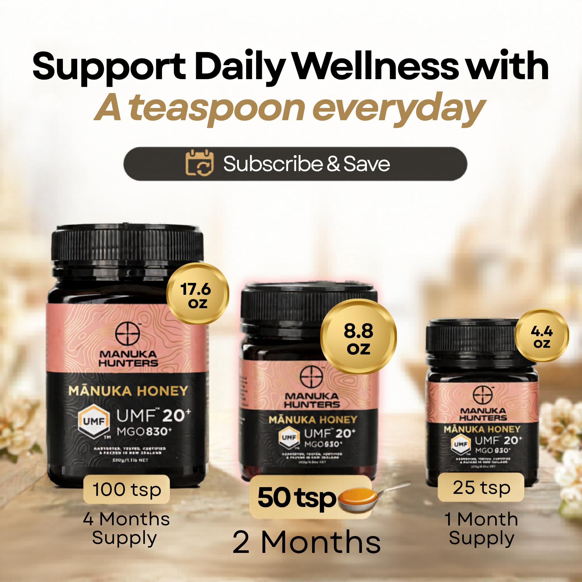 Amazon.com : New Zealand Manuka Honey UMF 20+/MGO 830+ Raw & Pure