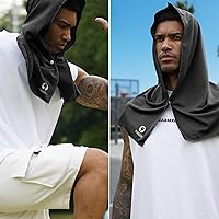 Vista 7 de Sukeen Toalla de enfriamiento con capucha, toallas de enfriamiento para cuello y cara, de secado rápido, absorbente, protección UV, envolturas