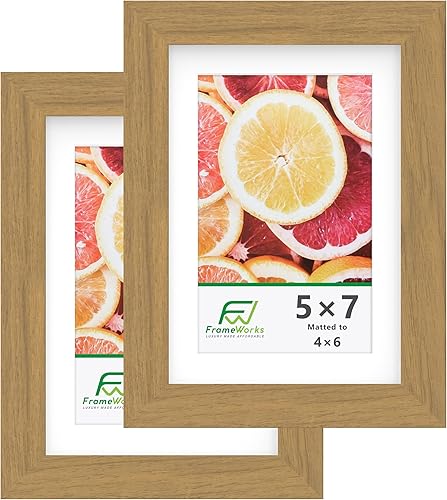 Vista 65 de FrameWorks Marcos de fotos clásicos de madera de 12 x 16 a 8 x 12 pulgadas con vidrio templado, roble dorado, paquete de 6