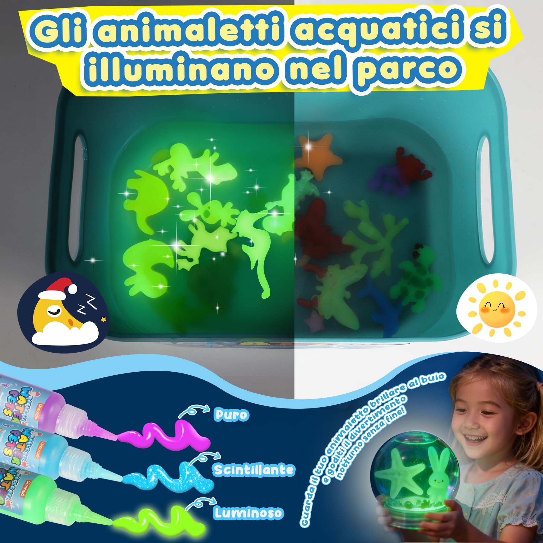 URMYWO Magic Water Gel Toy Kit fai da te 3D magico gel d'acqua