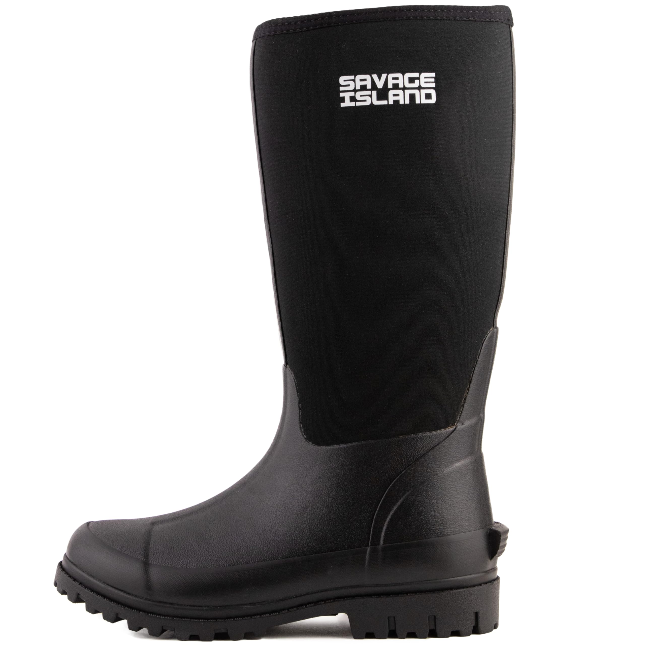 Savage Island Bottes en caoutchouc isolées en néoprène pour femme, doublées chaudes, entièrement imperméables