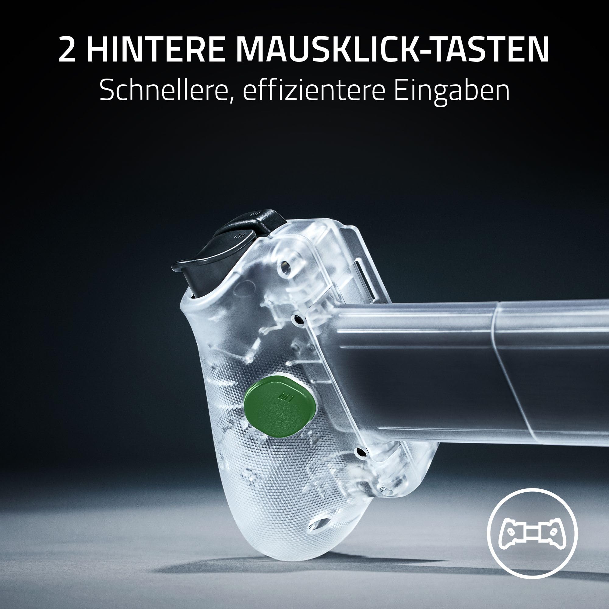 Razer Kishi V3 Phantom White - Fullsize Mobil-Controller für iPhone & Android Smartphones - USB-C Plug-and-Play - Anti-Drift Analogsticks - 12 Tasten - Sensa HD Haptics | Phantom White Edition