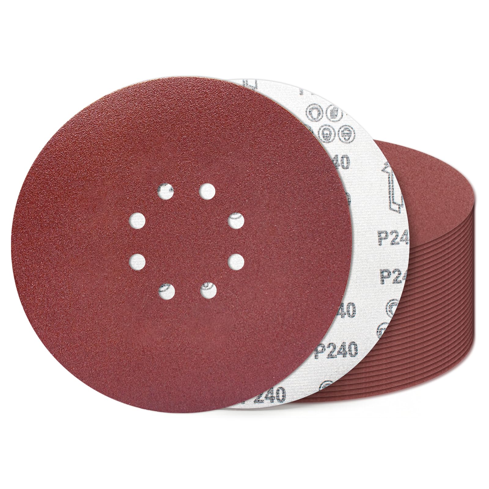 9" Sanding Discs - 20 Pack 240 Grit -1