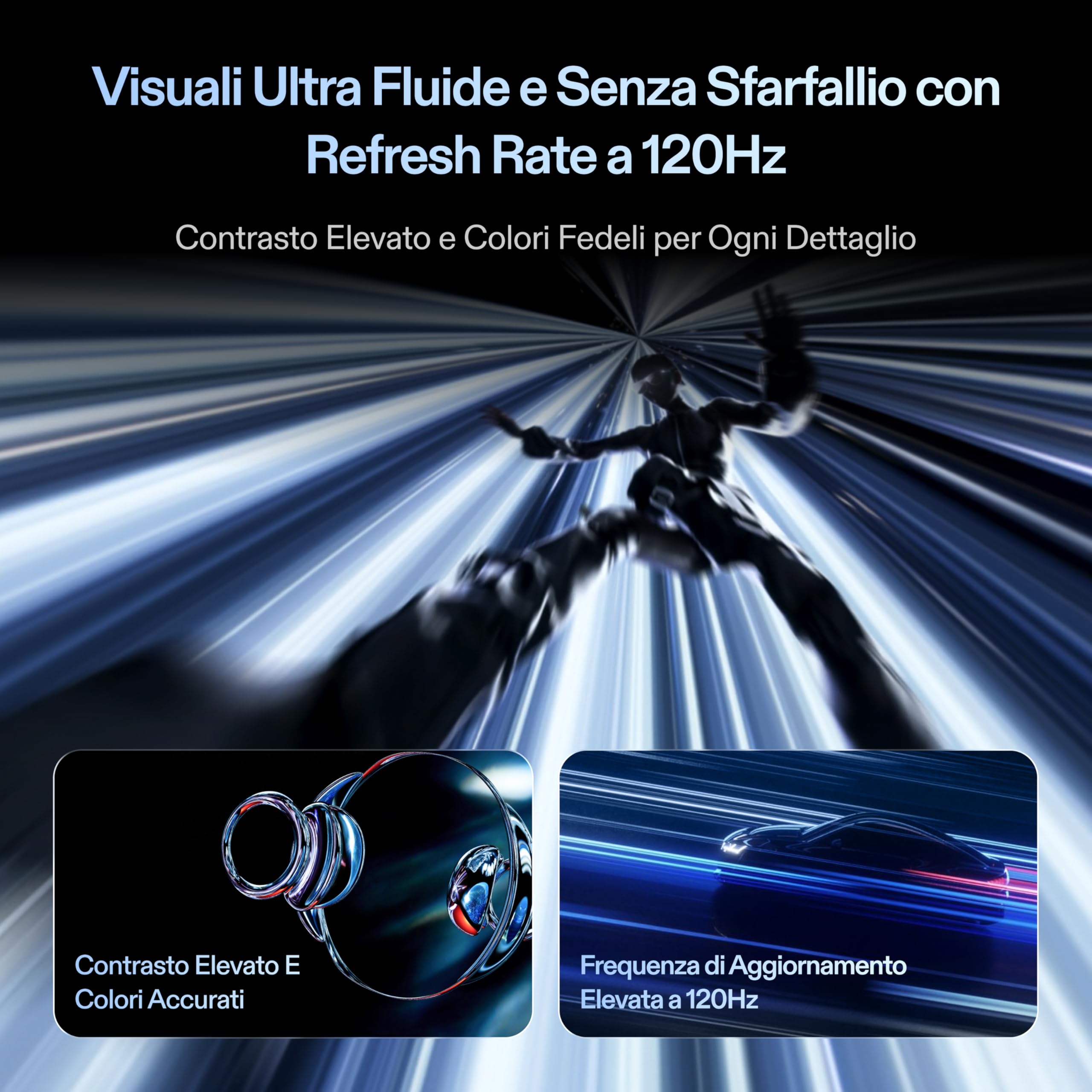 XREAL One Pro Occhiali AR, chip X1, Nativo 3DoF Modalità 3D, Ottiche X-Prism, Display FHD 120Hz 171" 57° FOV, Sound by Bose, Compatibili con iPhone 17/16/15 Steam ROG Mac PC Android iOS-M(IPD 57-66mm)