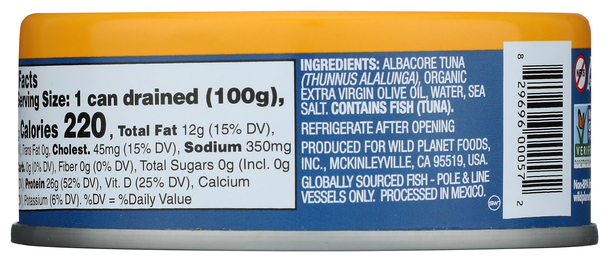 Wild Planet Wild Albacore Tuna in Extra Virgin Olive Oil, 5 oz