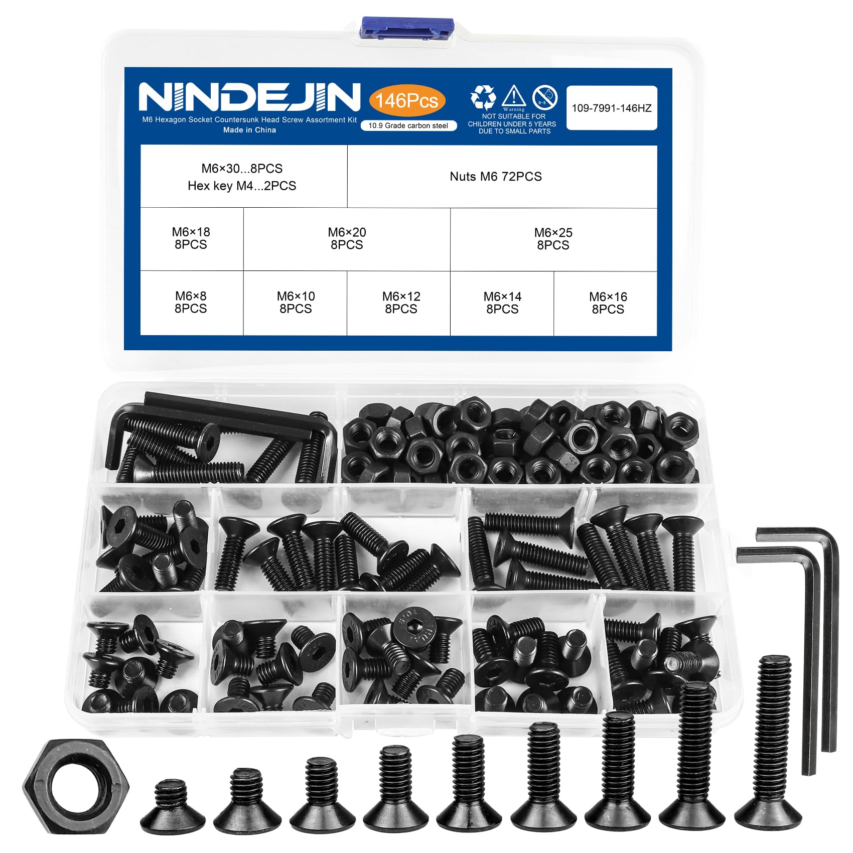 M2 Screw & Nut Kit - 452 Pcs for 3D Printing & RC -8 M2 Screw & Nut Kit - 452 Pcs for 3D Printing & RC -8