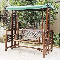 Vista 1 de ZHANGWW Patio asiento porche columpios jardín de madera columpio exterior muebles patio columpio al aire libre silla columpio al aire libre banco