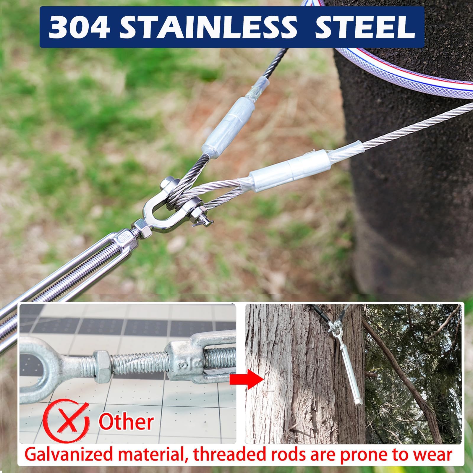350 Lbs Working Load Limit Heyous Open-Body Stainless Steel Jaw And Jaw