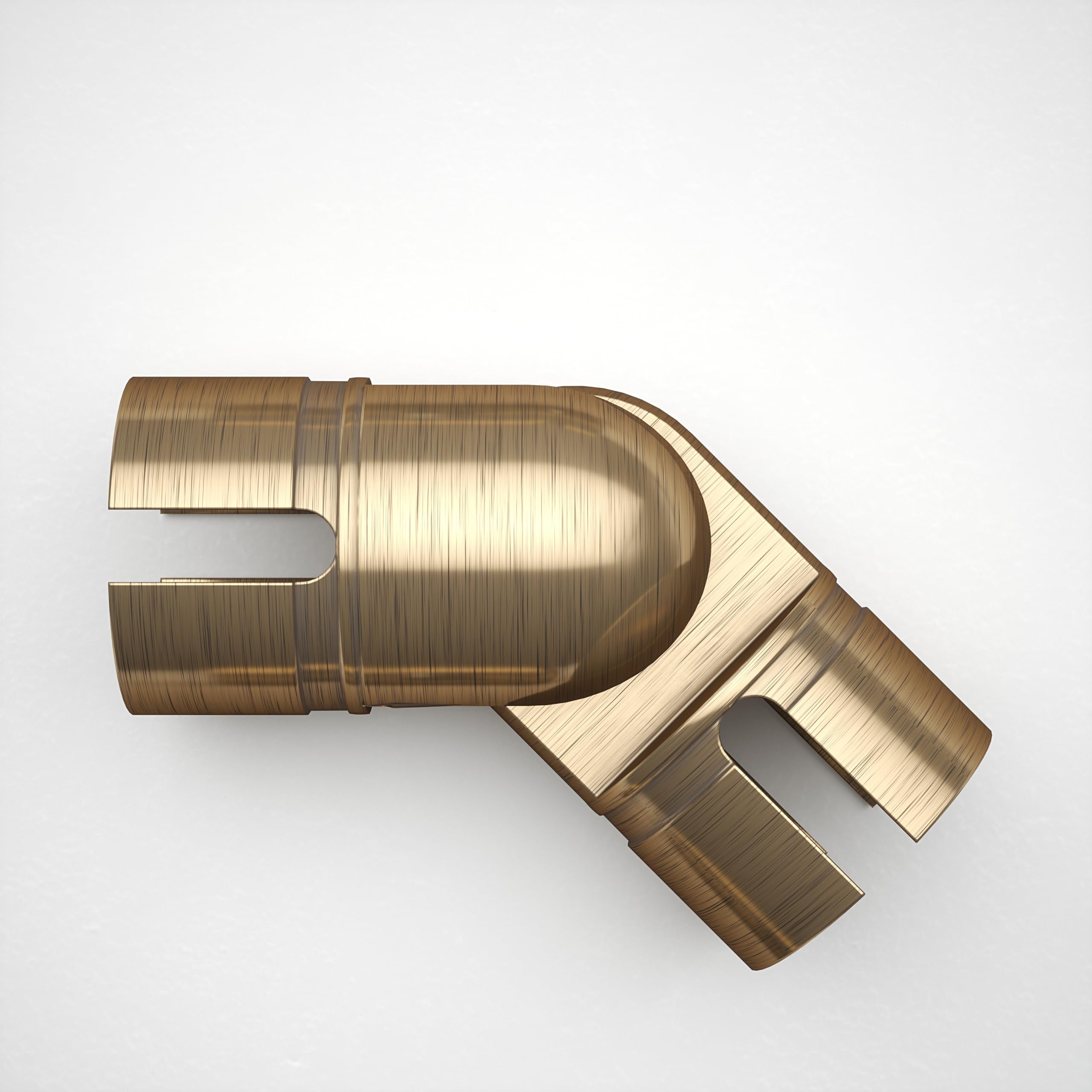 Rothley Stair Handrail Adjustable Elbow - Antique Brass - 40mm Diameter