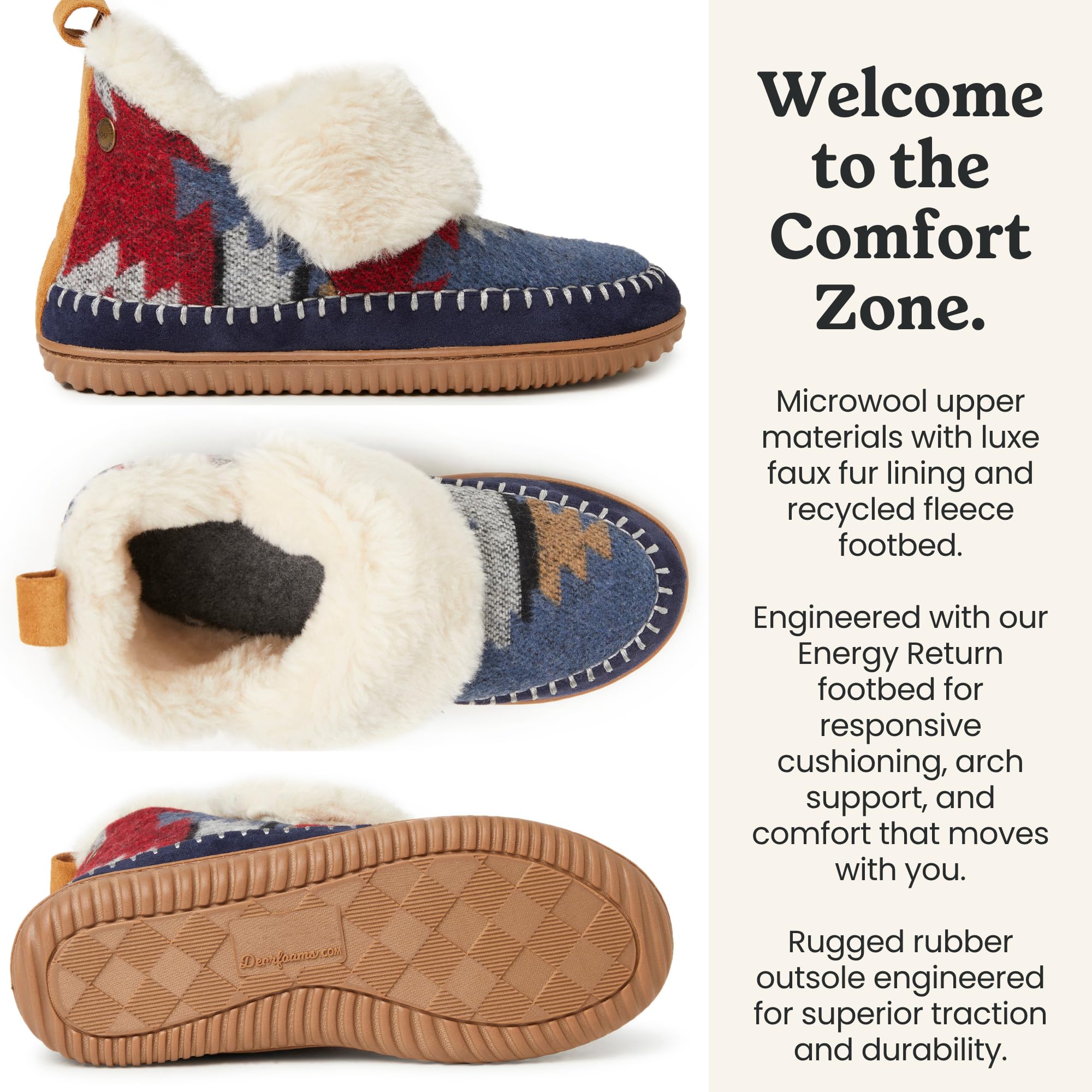 Dearfoams Women's Moritz Mountain Energy Return Technology Bootie