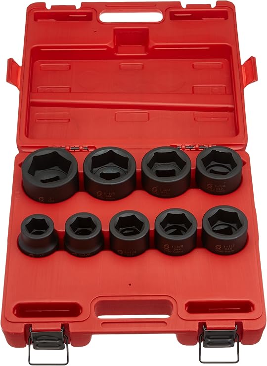 SUNEX TOOLS 5699 9 Piece 1" Drive Standard SAE Jumbo Impact
