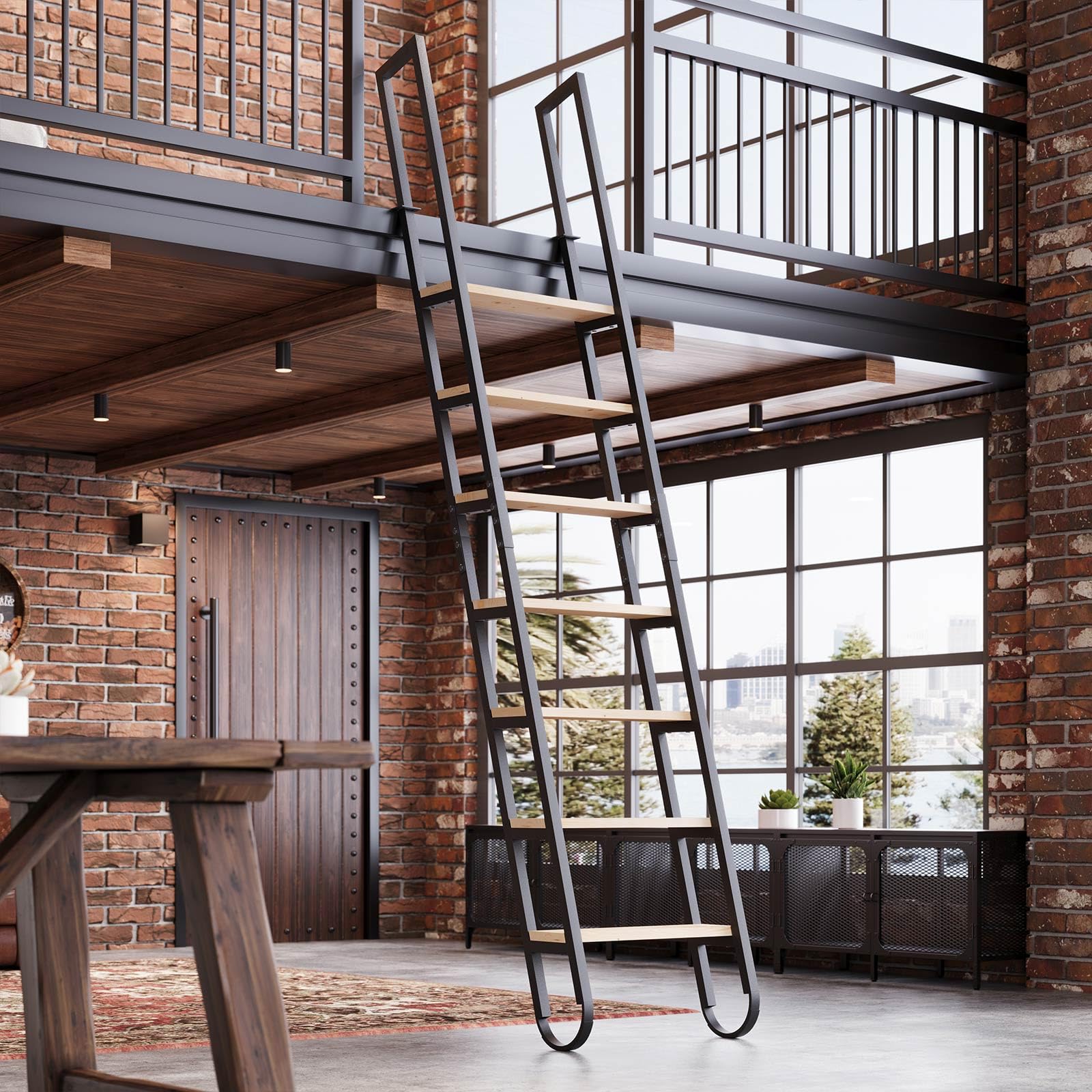 Photo 1 of CEAKIAN 7-Step Loft Ladder, 9.35ft, Steel & Wood