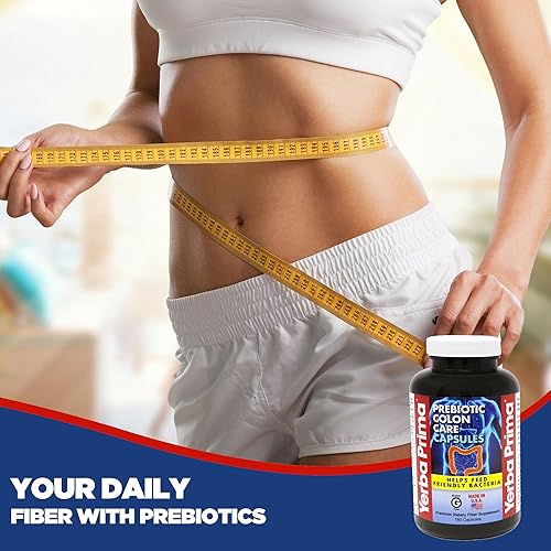 Miniatura 2 de Yerba Prima Cápsulas prebióticas para el cuidado del colon de fibra dietética, 180 unidades (paquete de 2) – Cinco formas de fibra más suplemento de