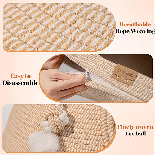 CHEERPALS Cat Cave Bed for Indoor Cats — alternate angle