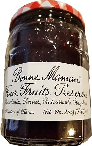 Bonne Maman Cuatro conservas de frutas, tarro de 26 oz