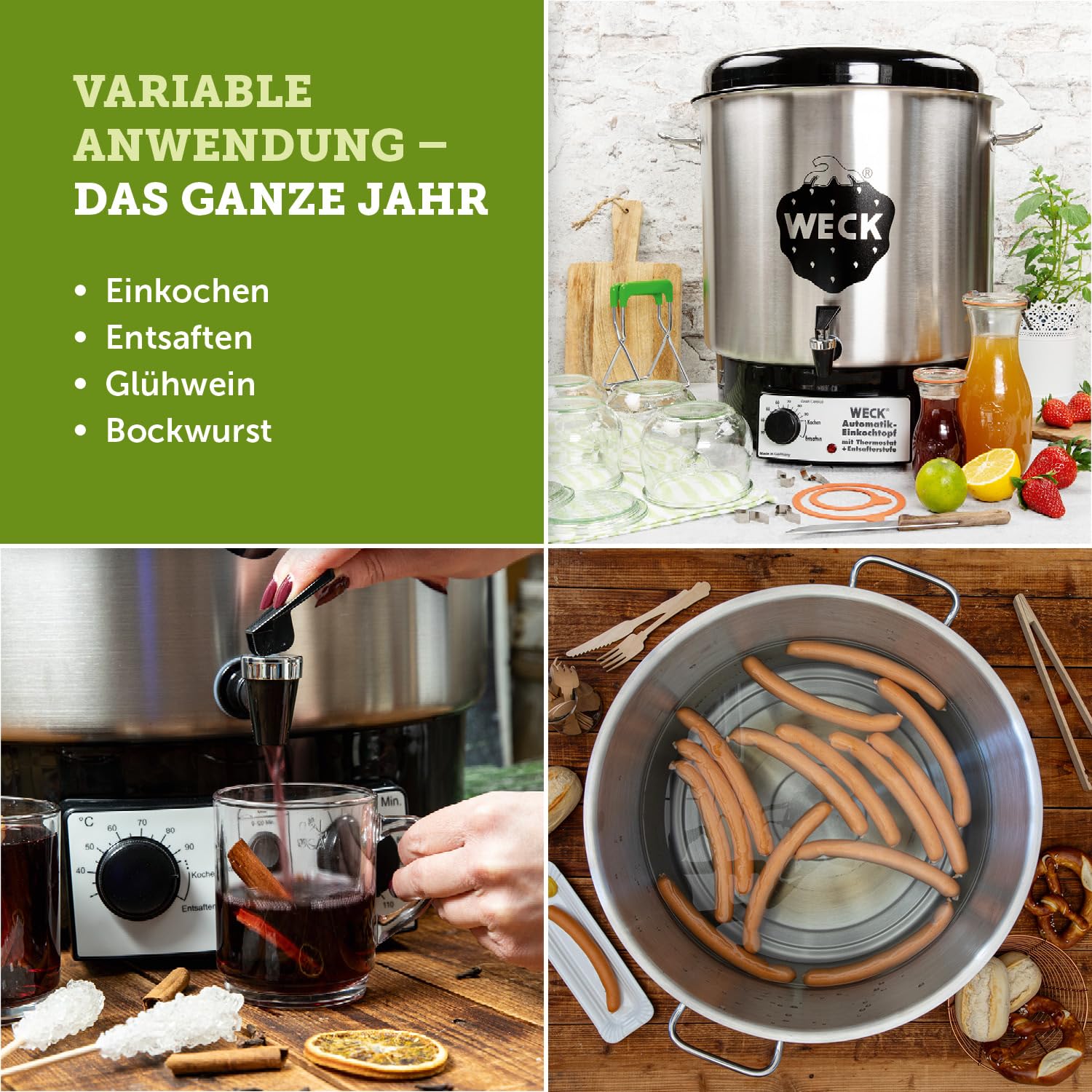 Weck WAT 24A Stérilisateur 1800 W, Métallique