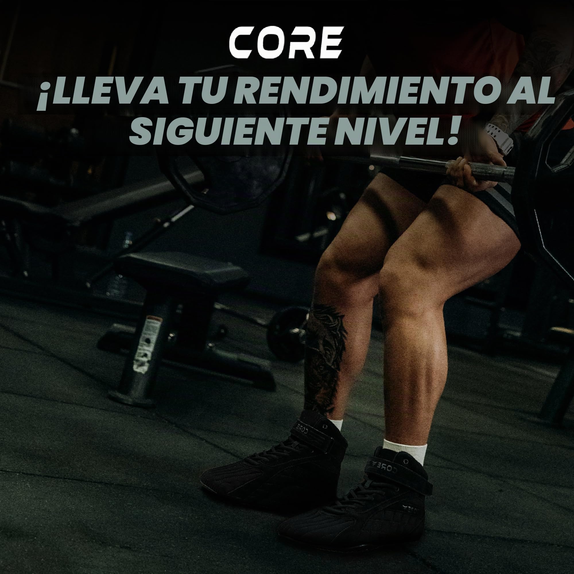 Nordcore Zapatillas de Culturismo - Zapatillas de Halterofilia para Sentadillas, Levantamiento de Potencia, Peso Muerto y Entrenamiento en el Gimnasio - para Hombres y Mujeres - con Suela Plana