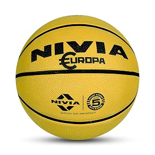 Nivia Europa Basketball NO.5 (Yellow)