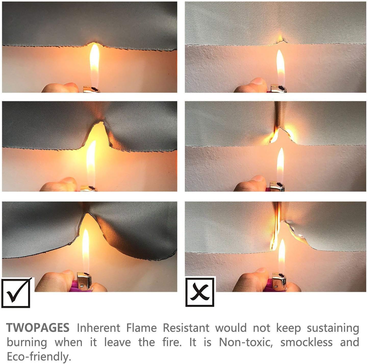 TWOPAGES Pinch Pleated Curtain Fireproof Flame Retardant Thermal Insulated Curtain Drapery.(52" W x 84" L, Blue, 1 Panel)