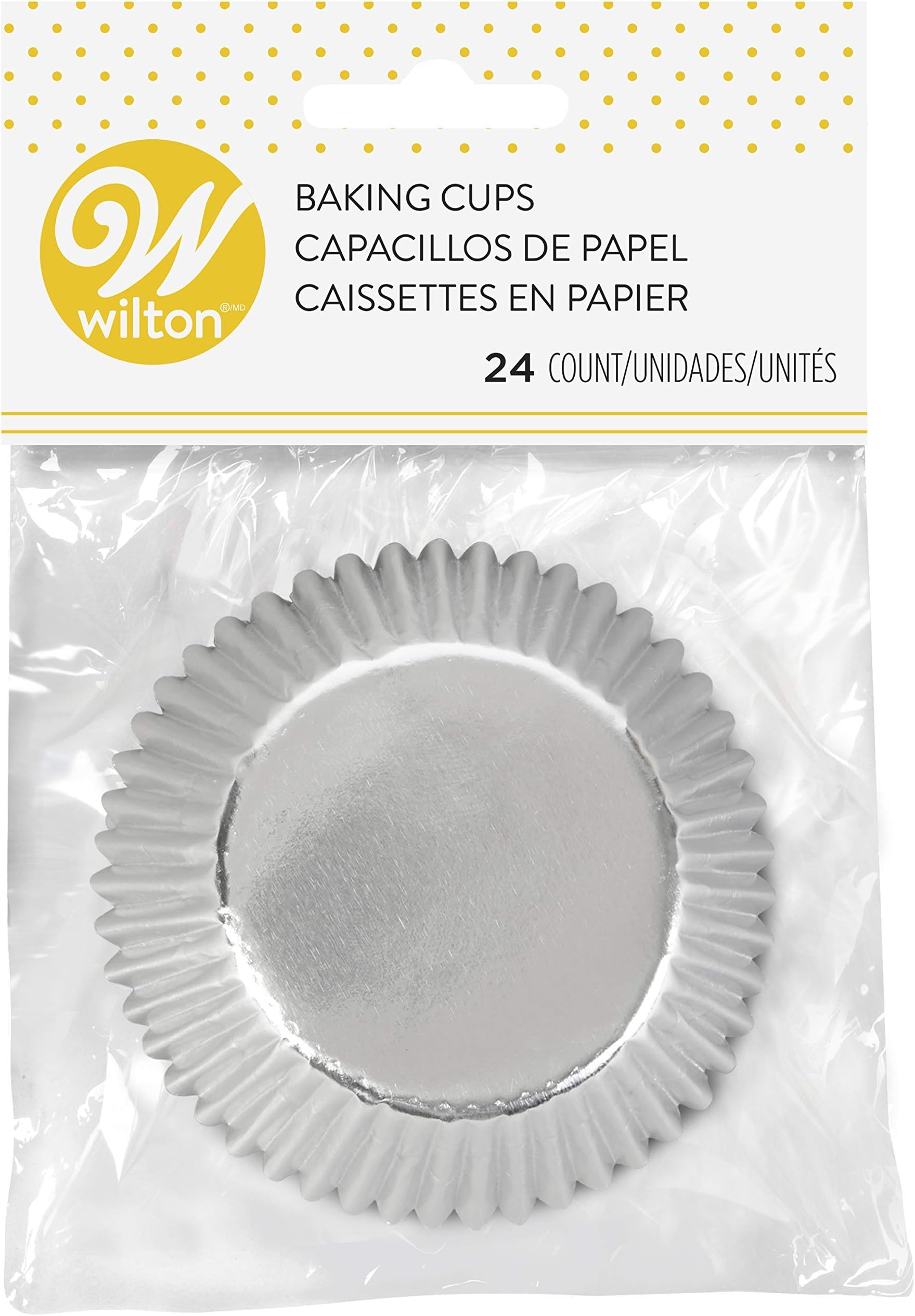 Wilton 415-207 BAKECUPS Silver FOIL 24CT