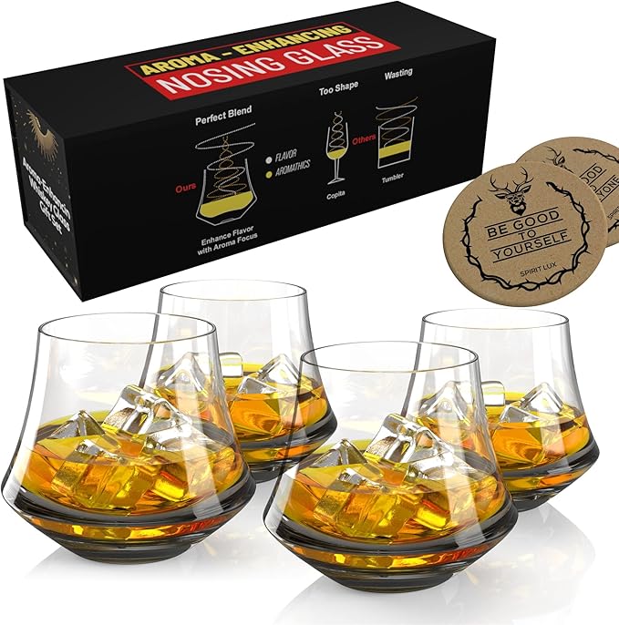 Aroma Enhancing Whiskey Glasses Gifts Set Premium Crystal Whiskey