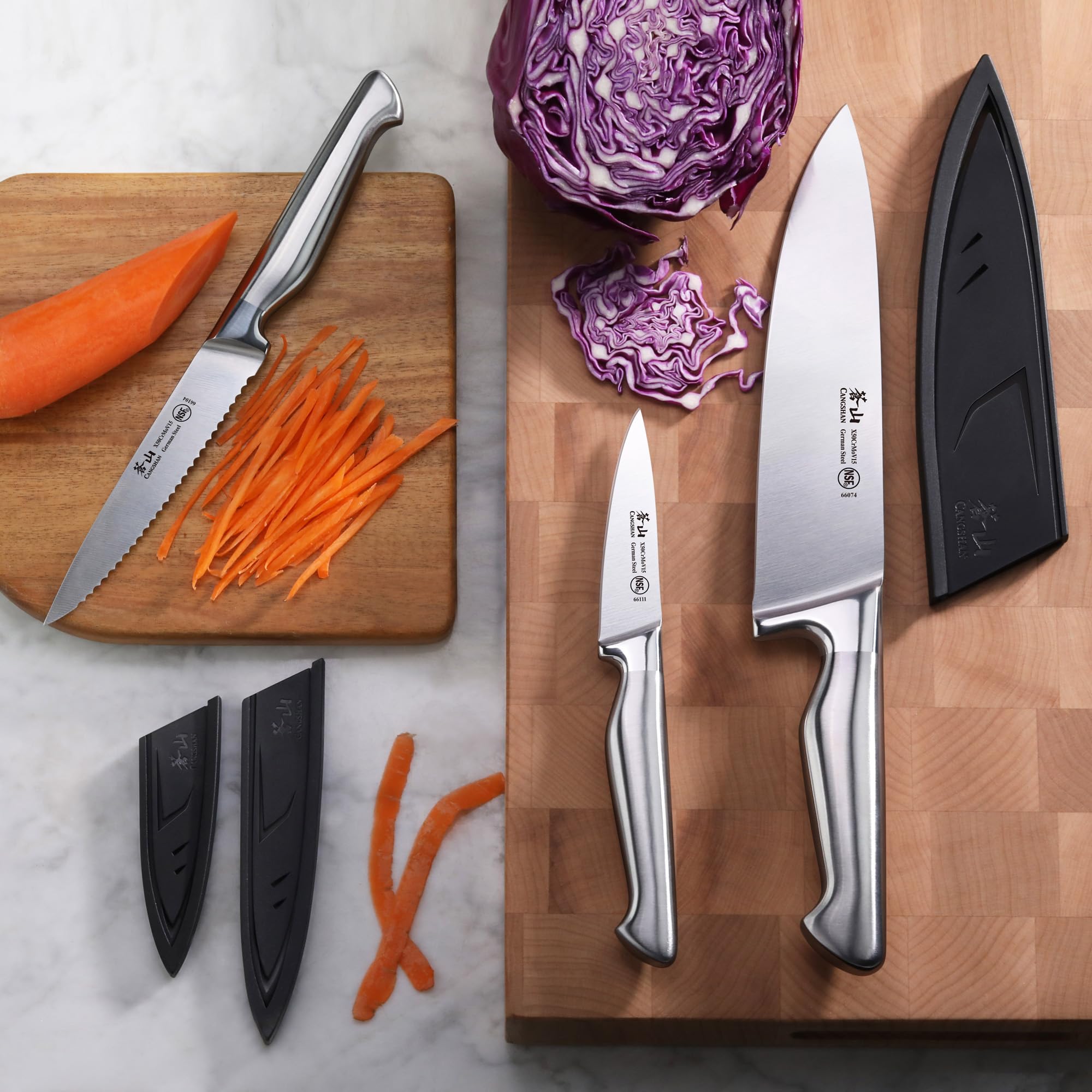 Amazon.com: Cangshan Sanford Series 1027174 German Steel 3-Piece