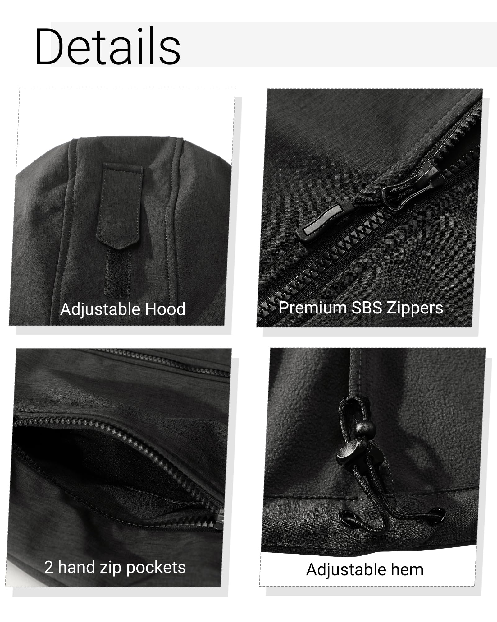 Outdoor Ventures Giacca softshell da donna, corta, foderata, impermeabile, con cappuccio rimovibile, impermeabile, impermeabile, impermeabile, impermeabile, impermeabile, per escursioni, corsa, sport