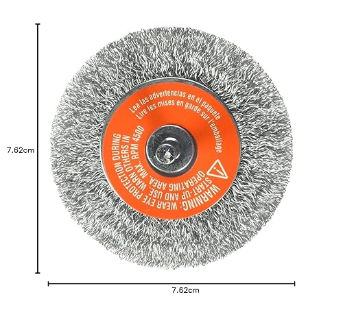Miniatura 4 de BLACK+DECKER Rueda de alambre, 14 de pulgada, vástago grueso, 3 pulgadas (70-603) (paquete de 2)