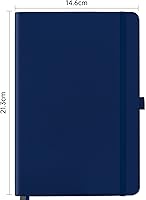 Vista 30 de Mlife A5 Lined Journal Notebook,Notebooks 200 Pages with Premium 100gsm Inkproof Paper Thick,PU Hard Cover journals,Inside Pocket,Elastic Blue